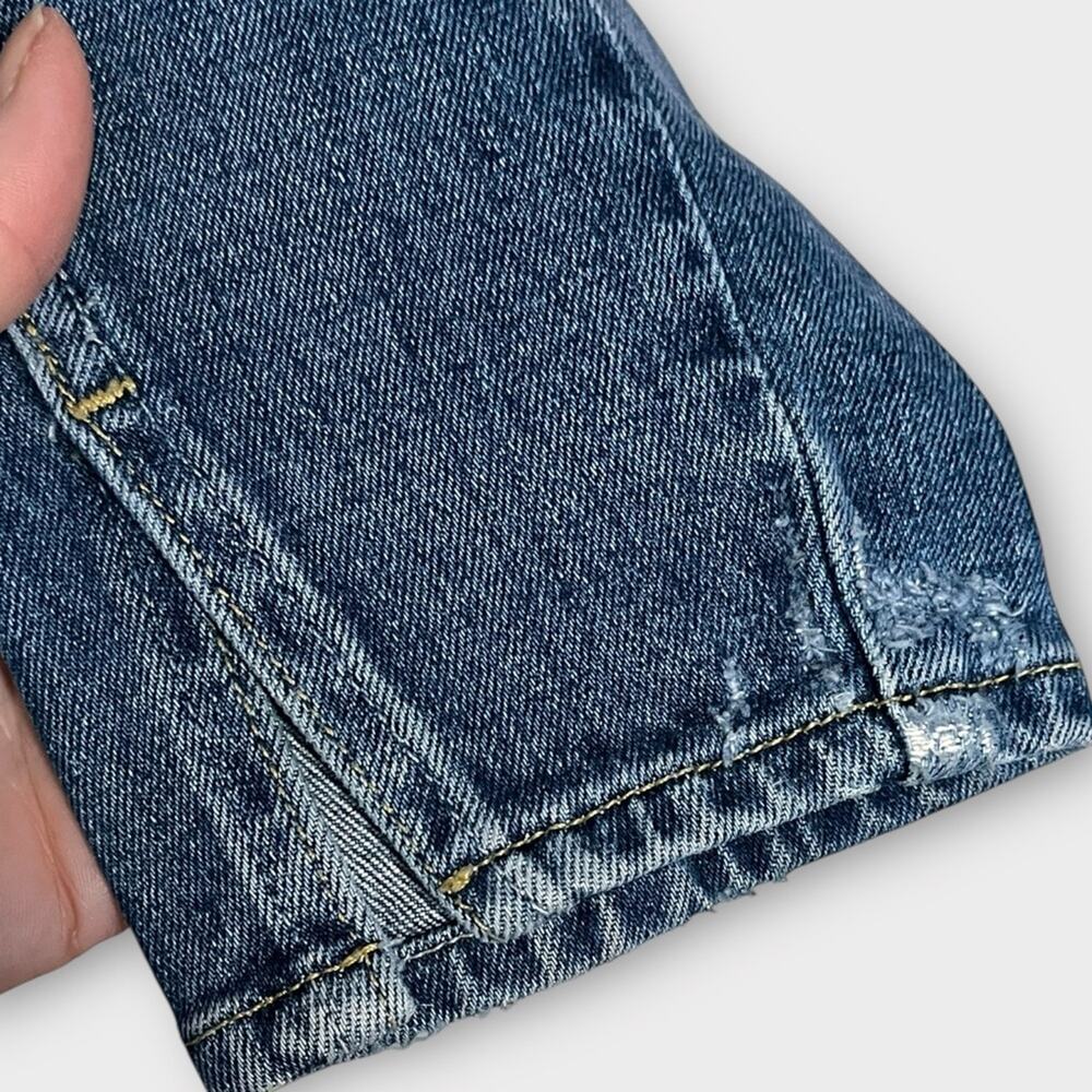 AMO Twist in Girl Crush Ankle Slit Jeans 25 Slim | Mid Rise Lightly Distressed - Picture 4 of 6